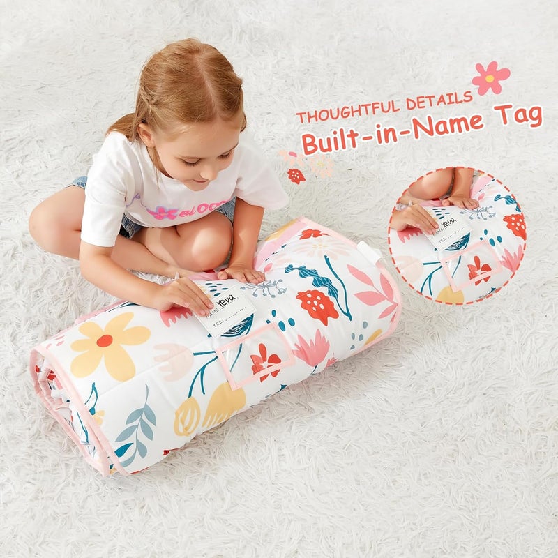 softan Toddler Nap Mat with Pillow and Blanket, Extra Large Rolled Napping Mats,Toddler Sleeping Bag for Daycare,Kids Sleeping Bags for Sleepover,Toddler Sleeping Bag Camping - Image 4